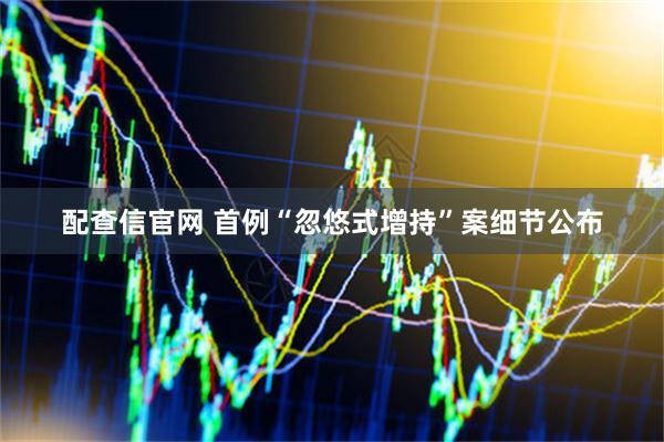 配查信官网 首例“忽悠式增持”案细节公布