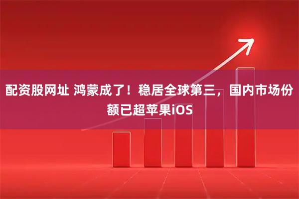 配资股网址 鸿蒙成了！稳居全球第三，国内市场份额已超苹果iOS